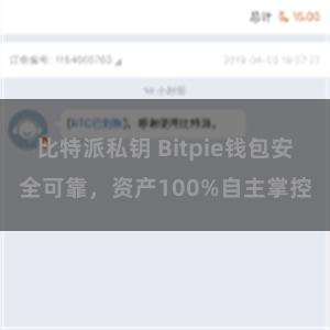 比特派私钥 Bitpie钱包安全可靠，资产100%自主掌控