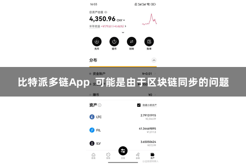 比特派多链App  可能是由于区块链同步的问题